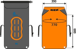 размеры рюкзака Aquapac 778